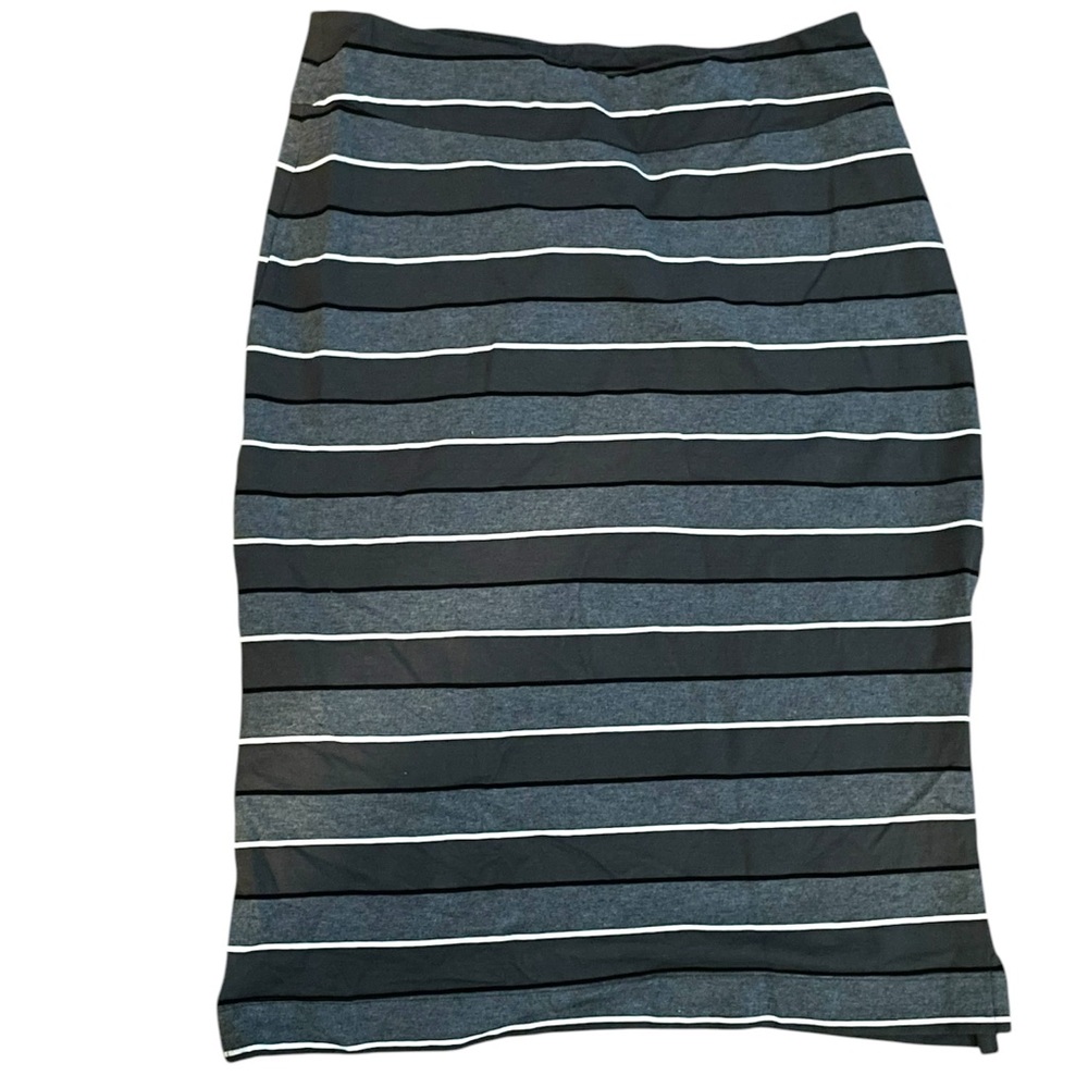 Toad & Co Striped Black and Gray Skirt
